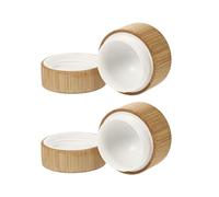 2pcs Refillable Cosmetics Cream Jar Set with Bamboo Pp, 10g 15g 20g