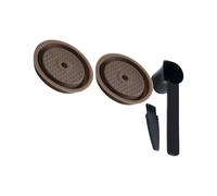 2Pcs Refillable Reusable Caps Rubber Suction Can Covers Leakproof Practical for Coffee Pods Ergonomic Coffee