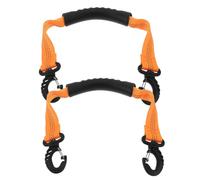2pcs Reflective Ski Boot Carrier Strap with Ergonomic Handle Orange | Nylon Build, Adjustable Shoulder Sling with Buckle, Lightweight Wear Resistant Design for Ice Skates