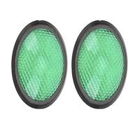 2Pcs Reflective Sticker, Acrylic Universal Reflective Sticker Green Oval Warning Reflectors, Abrasion Resistant, High Strength for Cars, Motorcycles, Trucks, Trailers, Boats, Vans, Buses