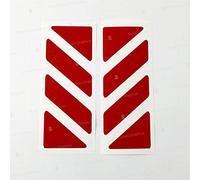 2pcs Reflective STICKERS compatible with GIVI Trekker Outback TOP CASE (Red 030)