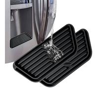 2Pcs Refrigerator Water Drip Tray, Silicone Drip Catcher Tray Reusable Fridge Water Drip Tray, Fridge Water Dispenser Drip Tray Fridge Accessories Compatible With Ge, Whirlpool, Samsung Others (03)