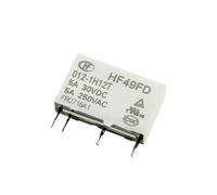 2pcs Relay hf49fd-005 012 024 1H11 1h11t 1h12 T 4 pin 5A 5V 12V 24V)(012-1H11(T))