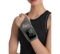 2PCS Relief Cuff Cordless Wrist Heating Pad Heated Vibrating Support，Grey
