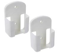 2PCS Remote Control Holder Wall Mount 2.4x0.9 Controller Holder Wall Mount with Screws Smooth & Sturdy White Plastic Remote Rack for TV, Fan, Air Conditioner Controller