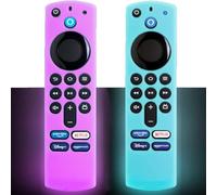 2PCS Remote Cover Compatible with 3rd Gen Fire TV Stick Voice Remote, Anti Slip Silicone Protective Case with Lanyard,Glow in the Dark Sleeve for TV Remote