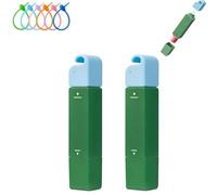 2PCS Remover Pen, 3-Second Stain Pen for Clothes, Double Head Instant Treater Sticks, Tackles Stubborn Stains and Safe on Fabrics, Travel & Pocket-Sized (Green)