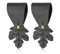 2pcs Renaissance Skirt Hikes, Halloween Maple Leaf Shape Medieval Skirt Hike Belt Accessories Retro Style Design Women Ren Faire Accessories Leaf Skirt Hikes Costume Waistband Accessories (Black)