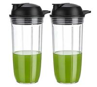2PCS Replacement 32oz Bullet Cup (ANBC32) and to go lid, Compatible with NutriBullet PRO 1000 &Blender Combo ZNBF30400Z/ZNBF30500Z/nutribullet Ultra Plus+/SmartSense Blender/Ultra（NB30500MC)