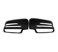 2pcs Replacement Carbon Fiber Pattern Rearview Side Mirror Cover Caps With Motorcycle Parts W176 W246 W204 W212 W221 C117 X204 X156(Bright black)