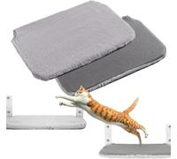 2PCS Replacement Cover for Cat Window Perch, L Size Cordless Cat Window Hammock Bed Accessories, Reversible Breathable/Warm Seat Cover for Inside (Grey, 23.6''L×11.8''W)