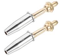 2pcs Replacement Cutting Torch Tip for Natural Gas, Copper Brass | Split Design, Polished Finish, Smoother Centre Hole, Easy Installation for Metal Cutting and Field Repair