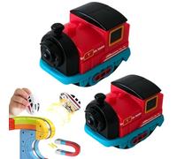 2Pcs Replacement Electric Train Cars, USB Rechargeable Add-On to Electric Trains Set & Train Set Flexible Track,Tracks & Cable Not Included, FIT with Magnetic Track