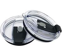 2Pcs Replacement Flip Lids for Stainless Steel Insulated Tumbler Travel Mug, Compatible w/YETI Rambler,Ozark Trail,Old Style Rtic and More (20 Oz, Black 2)