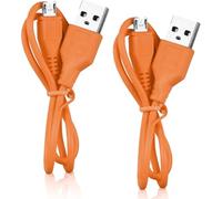 2Pcs Replacement for Kindle 2007-2018 Charger Cable Power Cord USB Mirco Wire Compatible with Paperwhite Fire Oasis Ring Enabled Video Doorbell 2/3/3 Plus/4 and Camera Spotlight Battery 50Cm (Orange)