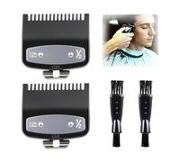 2PCS Replacement for Wahl Clipper Guards Set, Compatible with Wahl 1/2 Clipper Guard - 1/16"1.5mm Metal Hair Clipper Guards Set for Professional Stylists and Barbers(Black)