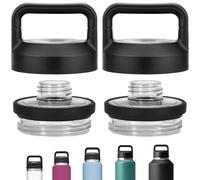 2PCS Replacement for YETI Rambler Bottle Chug Cap, Fits for YETI Rambler Bottle 18/26/ 36/46/ 64 OZ Bottles, Screw Top Lid Replacement Sports Water Bottle Accessorie
