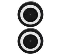 2pcs Replacement Grill Wheels 6 Inch Heavy Duty Black Plastic