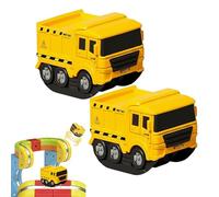 2Pcs Replacement Magnetic Electric Train Cars for klick Rail, Rechargeable Toy Trains for klick Rail Electric TrainSet, Trains for Flexible Race Tracks, Add-On Accessory for Kids Train Track Sets