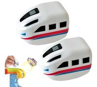 2Pcs Replacement Magnetic Electric Train Cars for klick Rail, Rechargeable Toy Trains for klick Rail Electric TrainSet, Trains for Flexible Race Tracks, Add-On Accessory for Kids Train Track Sets