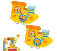 2Pcs Replacement Magnetic Electric Train Cars for klick Rail, Rechargeable Toy Trains for klick Rail Electric TrainSet, Trains for Flexible Race Tracks, Add-On Accessory for Kids Train Track Sets