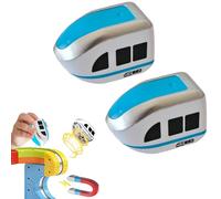 2PCS Replacement Magnetic Electric Train Cars for KlickRail, Rechargeable 3D Infinity Track Train Head for Flexible Race Tracks, Tracks & Cable Not Included, Cannot Operate Alone