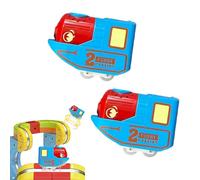 2PCS Replacement Magnetic Electric Train Cars for KlickRail, Rechargeable 3D Infinity Track Train Head for Flexible Race Tracks, Tracks & Cable Not Included, Cannot Operate Alone