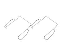 2Pcs Replacement Metal Belt Clip for Wireless Bodypack Transmitter | Silver Metal Build, 5.7x5x1cm Size, Secure Strap Mounting, for Studio Work and Film Sets