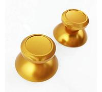 2PCs Replacement Rocker Metal Analog Joystick Thumbstick Mushroom Caps Repair for PS4 PS3 Xbox One (Gold)