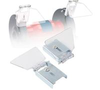 2pcs Replacement Safety Shields for Bench Grinder Machines, Effective Eye Protection Guards (Large)