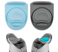 2pcs Replacement Stopper Compatible with Owala FreeSip 24oz 32oz, Water Bottle Top Lid Gasket Parts for Owala 19/24/32/40oz Water Bottle，Silicone Gasket Seal Bottle Cap Mouth Stopper Plug,Grey/Blue