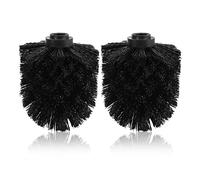 2Pcs Replacement Toilet Brush Head, Screw Toilet Cleaning Brushes Head Loose Toilets Brush Head Toilets Cleaning Tool, Suitable for 12mm Rods(COLOR:Black)