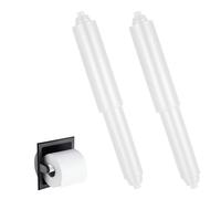 2Pcs Replacement Toilet Paper Holder Roller, Universal Toilets Paper Spring Rod, Adjustable Toilet Papers Roll Holder, Plastic Tissue Spindle for Toilets Bathrooms(White)