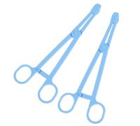 2pcs Reptile Feeding Clips with Long Handle Plastic | Easy to Hold Ergonomic Grip, Safe Feeding Use, Blue Finish, for People Who Keep Reptile Pets