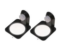 2pcs Reptile Food Bowl Wall Mounted Feeder Black Plastic | Stable on Acrylic Boxes and Glass Tanks, Space Saving Design, for Green Iguana and Reptile Use