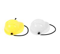 2pcs Reptile Mini Helmet Hats with Lanyard, Plastic Yellow White