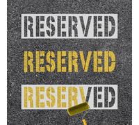 2pcs Reserved Parking Stencil, 6in Reserved Template for Parking Lot Spray Painting Letter Stencils Reserved Parking Sign for Parking Lot Concrete Curb Asphalt Reserved Guest Spaces