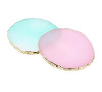 2pcs Resin Nail Art Mixing Palette Agate Plate for Polish | Salon Use for Gel Polish, Practical Colour Blending Tray, Comfortable Hand Feel, Not Easy to Deform or Break