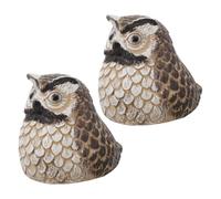 2pcs Resin Owl Hide a Key Box for Garden Outdoor Use with Tight Lid
