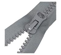 2pcs Resin Zipper Open-end Single/Double Sliders Zippers Two-Way Jacket Coat Long Zip DIY Bag Garment Sewing for Clothing,Duvet Covers, Backpacks(Dark Grey,80CM Double Head)