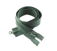 2pcs Resin Zipper Set, Size 5# 80-150cm Open-End with Double Sliders, for Bag and Apparel Sewing,ArmyGreen,120cm