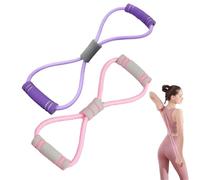 2PCS Resistance Band with Handles,Arm Figure 8 Resistance Band,Yoga Gym Fitness Pulling Rope,8 Word Elastic for Arm And Shoulder Stretch,Stretching Bands,Elastic Exercise Bands,Pilates Kit for Women