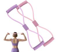 2Pcs Resistance Bands with Handles Figure 8 Stretch Bands for Women Exercise Yoga Gym Fitness Pulling Rope for Arm and Shoulder Stretch Muscle Training