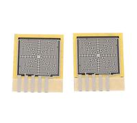 2PCS Resistive Film Pressure Sensor, Thin Film Force Sensor with 4 Zones High Sensitivity, Ultra Thin 0.3mm Design for Skateboards Robots Keypads, 10g to 1Kg Pressure Range with EM