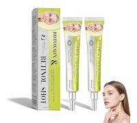 2Pcs Retinal Shot, Retinal Eye Ceam with Eye Roller, Retinol Cream - Firms the Skin, Reduces Dark Circles, Minimizes Under-eye Bags, Refines the Skin, and Reduces Fine Lines for All Skin.