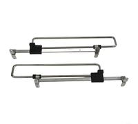2Pcs Retractable Clothes Rods Adjustable Telescopic Hanger for Closet Iron Pull Out Wardrobe Rail Silver 250-500mm(250mm)