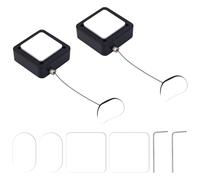 2pcs Retractable Remote Control Tether Locks, 6.7FT Adjustable Anti Theft Leash with Buckle for TV Remotes Game Controller Ideal for Home Office & Showroom Use