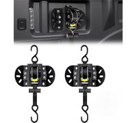 2PCS Retractable Tie Down Straps for 2015-2025 Ford F150, 10 Ft Retractable Ratchet Straps,Self Retracting Tie Down with Boxlink Plates Mounted Brackets Bed Mount Heavy Duty Bolt on