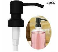 2pcs Retro Bird Head Lotion Dispenser Pump Metal Soap Bottle Replacement (Black)