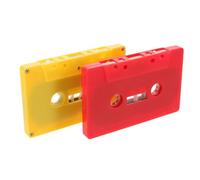2pcs Retro Blank Cassette Tape Decoration for DIY Crafts, Plastic | Reusable Shell, Easy Rewriting, Creative Freedom, Wall Art Ornament for Home Dorm Display